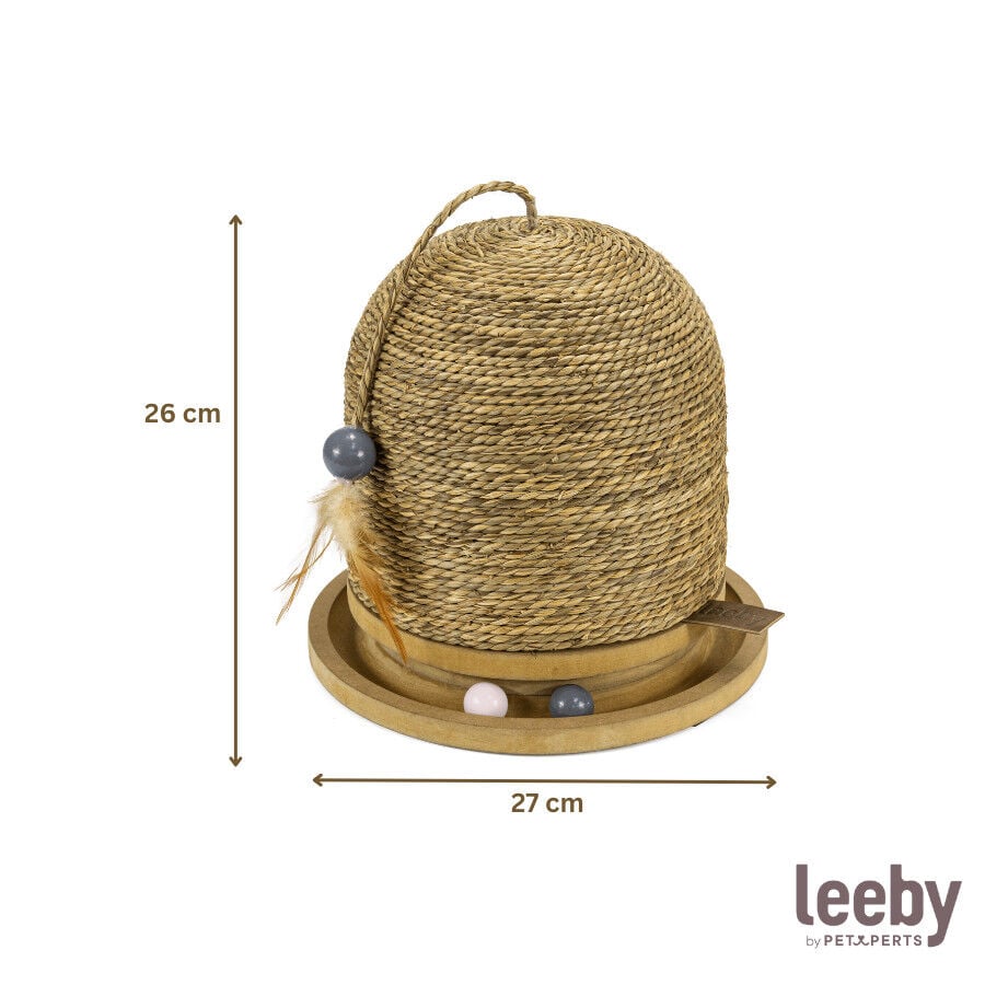 Leeby Beau rascador redondo con juguete para gatos, , large Imagen numero 4