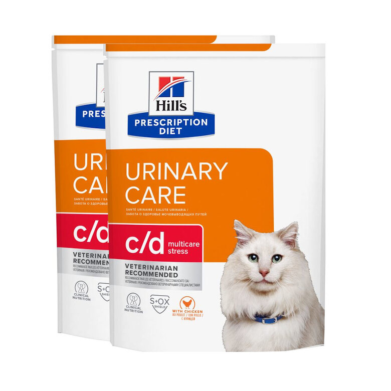 Hill's Prescription Diet Urinary Care c/d multicare stress pollo pienso para gatos, , large image number null