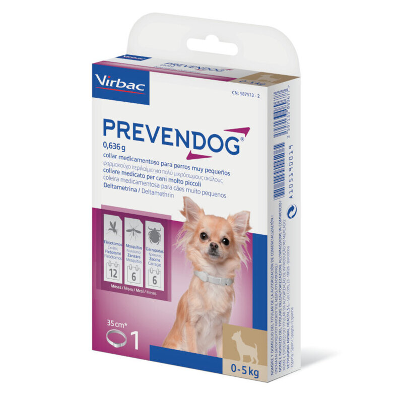 Virbac Prevendog collar antiparasitario para perros pequeños, , large image number null