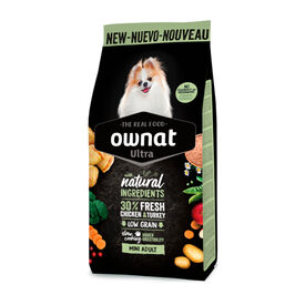 Ownat Mini Adult Ultra Pollo y Pavo pienso para perros