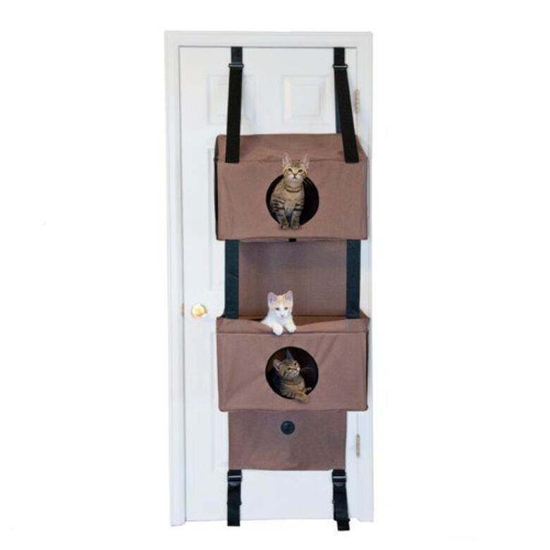 K&amp;H Árbol de Tres niveles de Puertas para gatos
