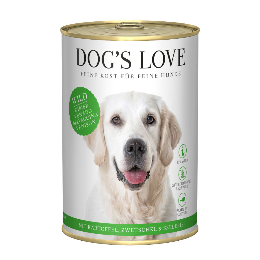 Dog's Love Adulto Venado lata para perros