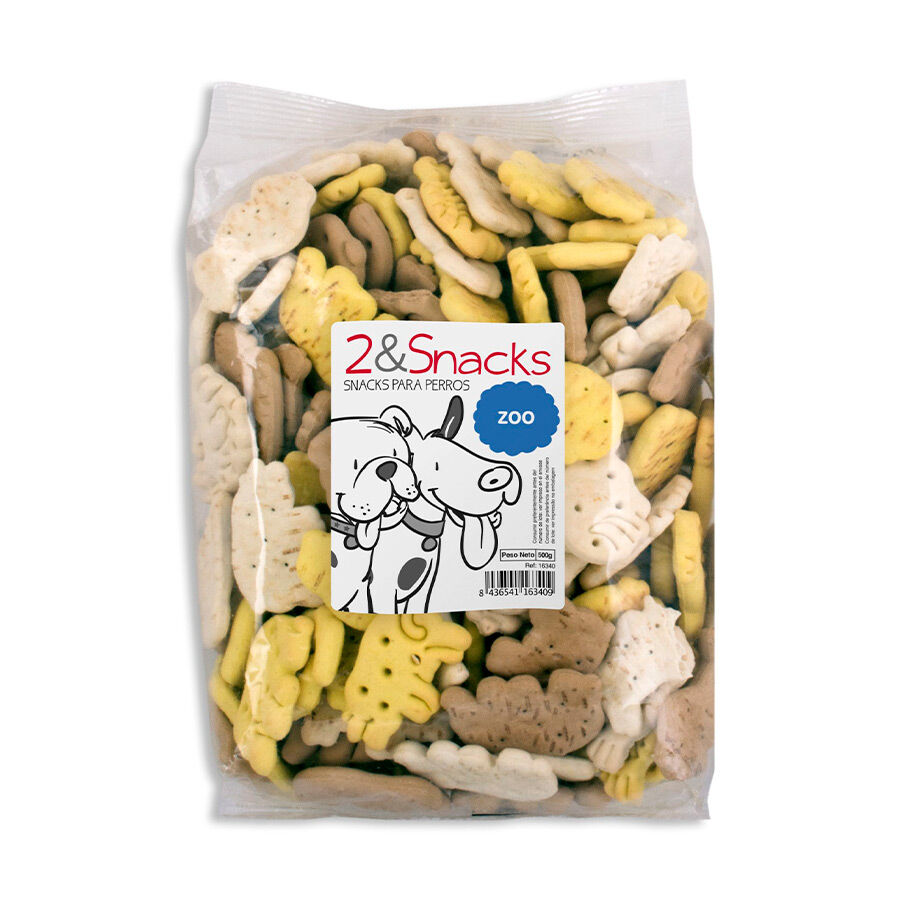 500 g 2&Snacks Galletas Zoo para perros, , large Imagen numero 1
