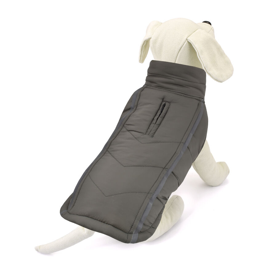 Outech Abrigo Reversible Gris y Amarillo para perros, , large Imagen numero 2