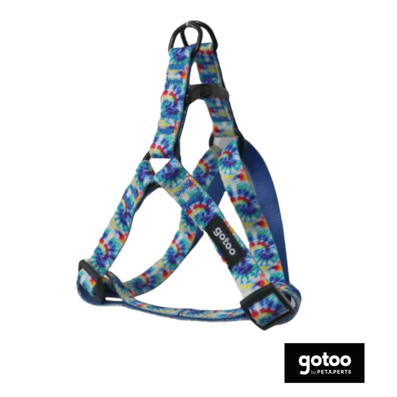 Gotoo Arnés estampado tie die azul para perro thumbnail
