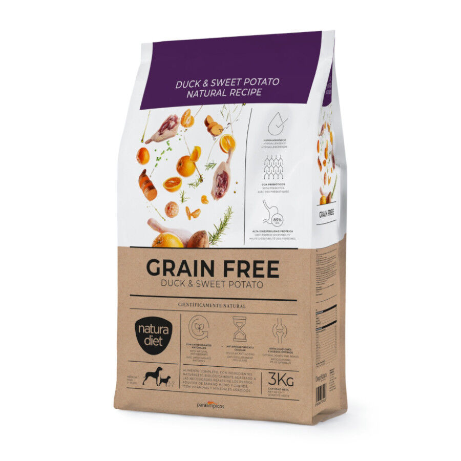 3 kg Natura Diet Grain Free Pato y Boniato Pienso para perros, , large Imagen numero 1