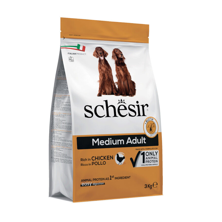 3 kg Schesir Adult Medium Nature Pollo pienso para perros , , large Imagen numero 1