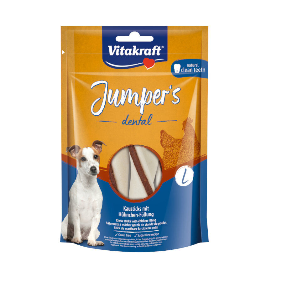 150 g Vitakraft Jumper's Dental Pollo Snack para perros grandes, , large Imagen numero 1
