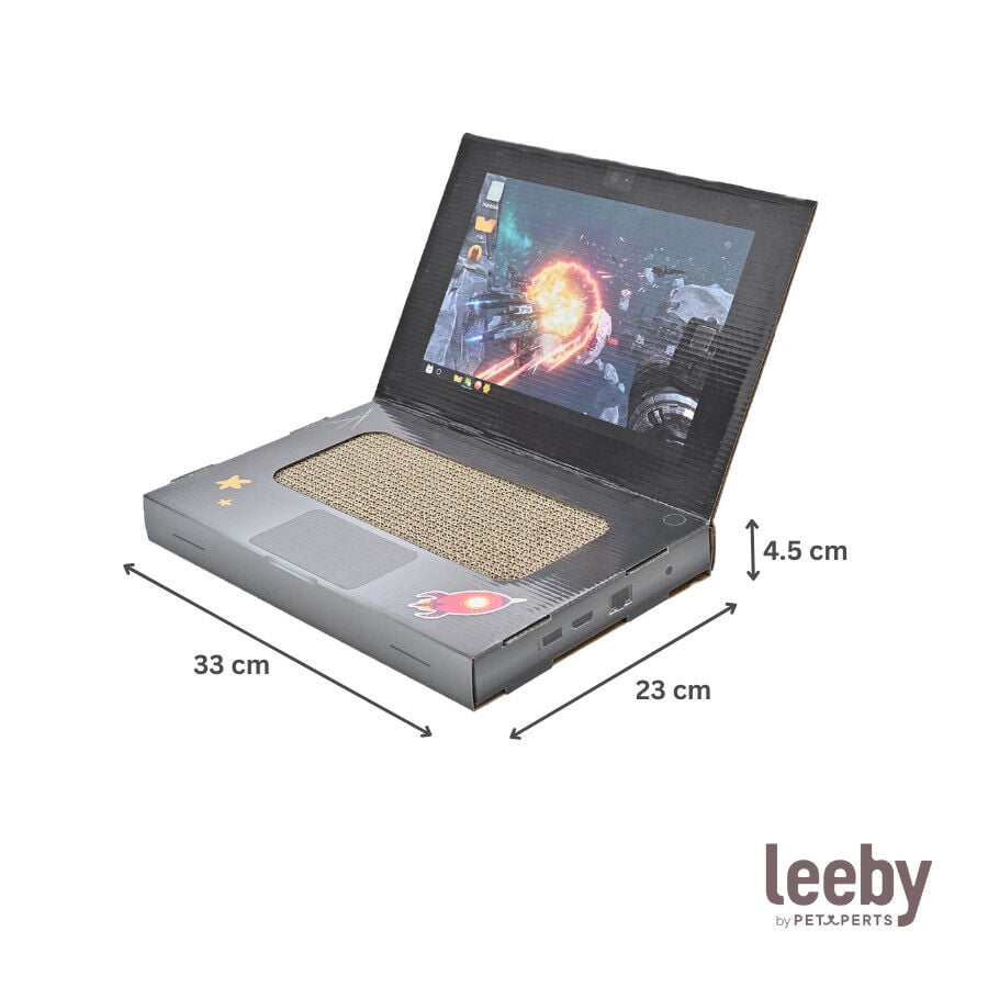 Leeby Lily rascador de cartón en forma de ordenador para gatos thumbnail