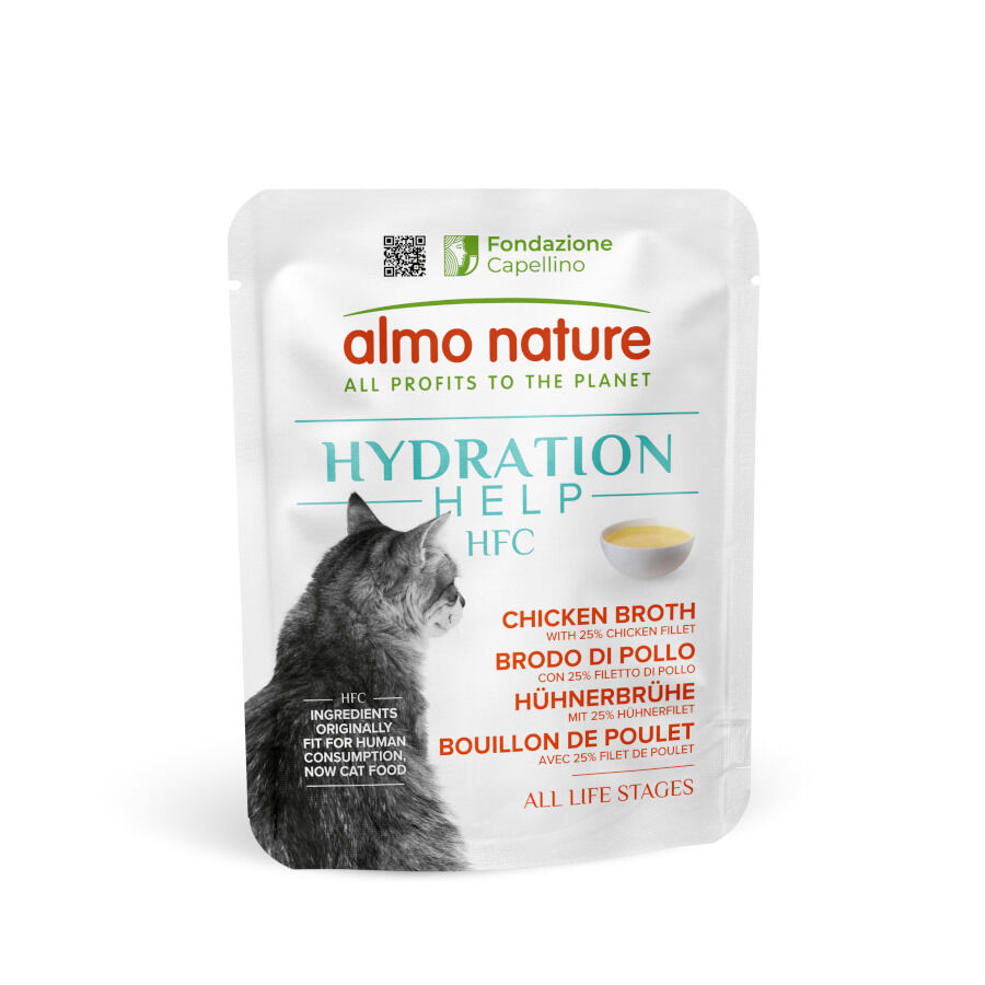 Almo Nature HFC Hydration Help Caldo de Pollo sobre para gatos