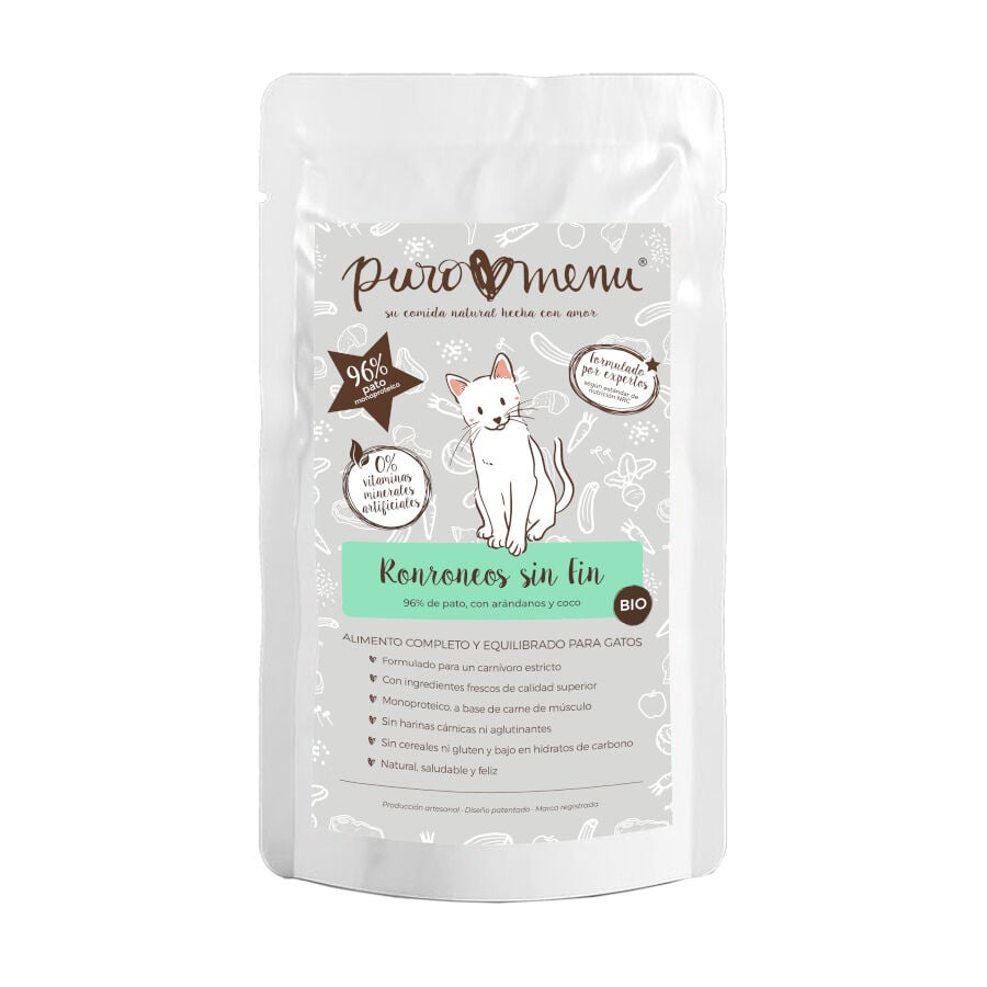 Puro Menu Bio Ronroneos sin Fin sobre para gatos