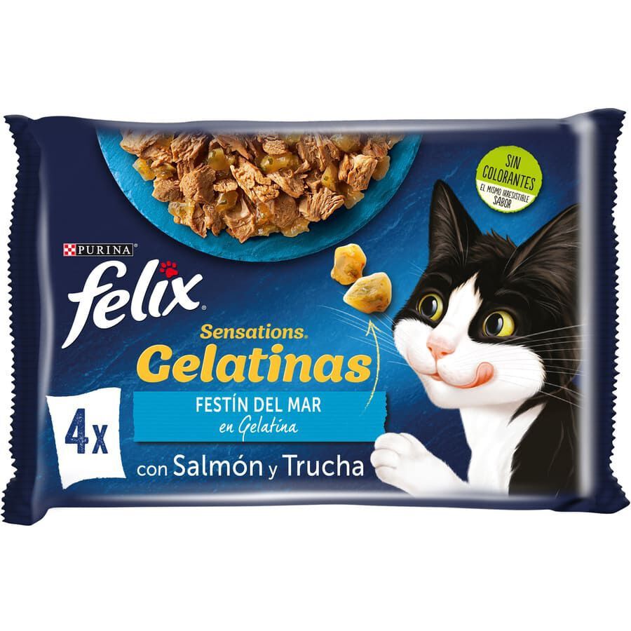 Felix Sensations Festín del Mar sobres en gelatina para gatos thumbnail