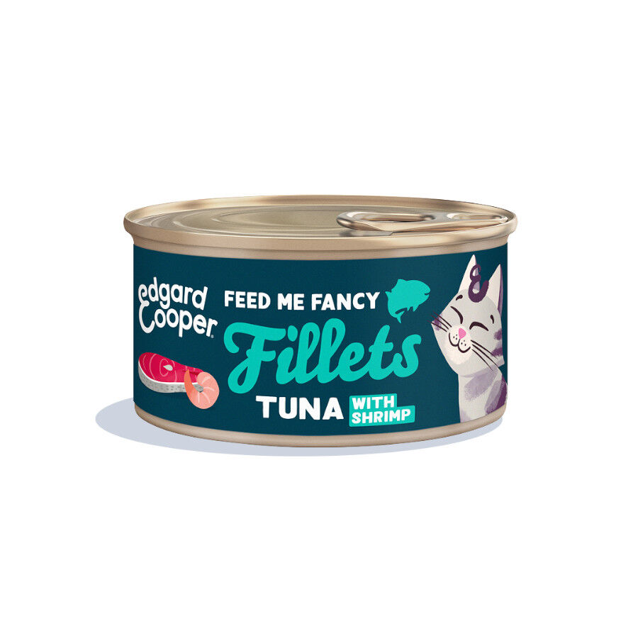 70 g Edgard & Cooper Filetes de At&uacute;n y Gambas lata para gatos, , large Imagen numero 1