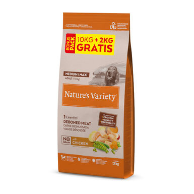 Nature's Variety No Grain Adult Medium Maxi Pollo pienso para perros