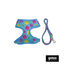 Gotoo Correa y arnés estampado smile azul para gatos , , large indicador imagen numero 2