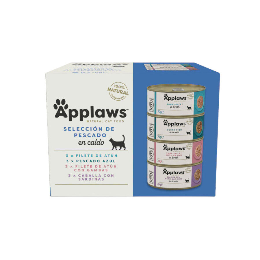 48 latas x 12 latas x 70 g Applaws Fish Collection Lata para gatos &iexcl;Pack ahorro!, , large Imagen numero 1