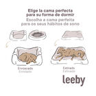 Leeby Colchón Ortopédico Viscoelástico Marrón y Blanco para perros image number null