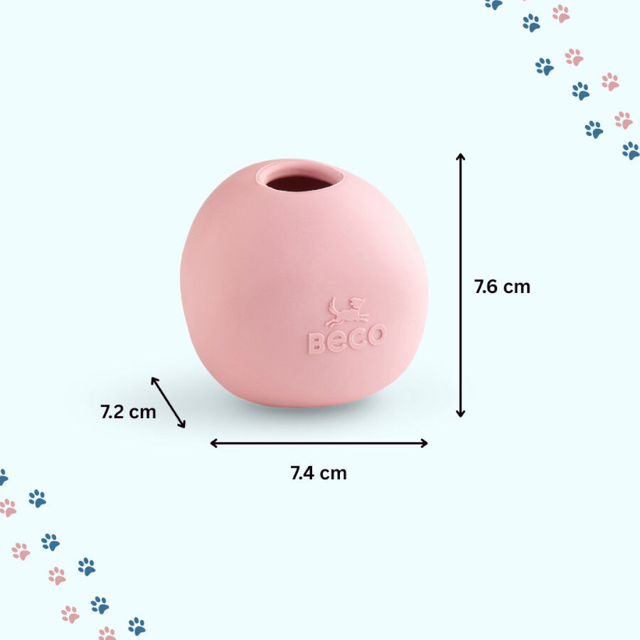 BECO Pelota Portagolosinas de Goma Rosa para perros thumbnail