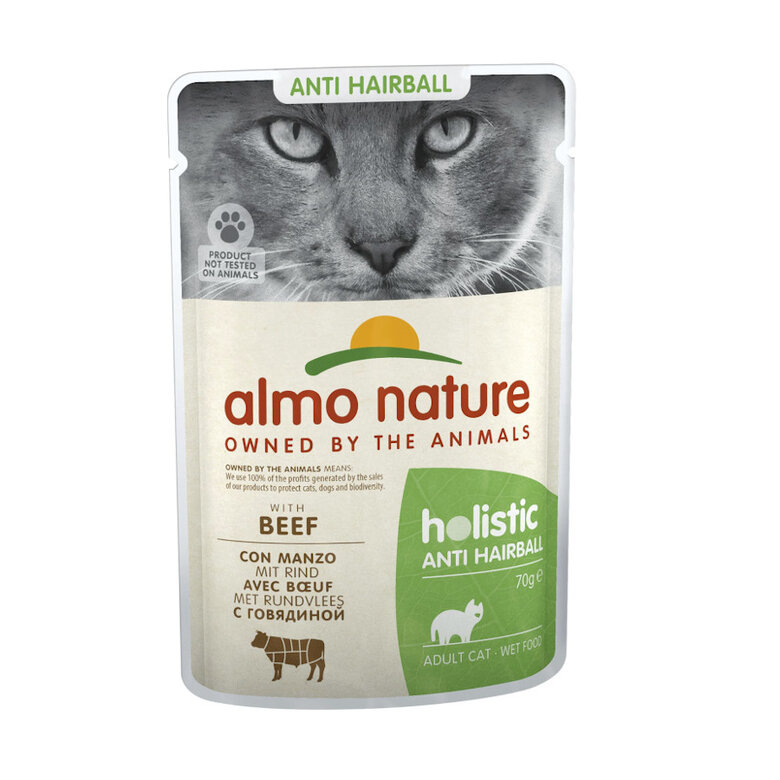 70 g  Almo Nature Holistic Anti hairball buey sobre para gatos,  Imagen numero 1 70 g  Almo Nature Holistic Anti hairball buey sobre para gatos, , large Imagen numero 1