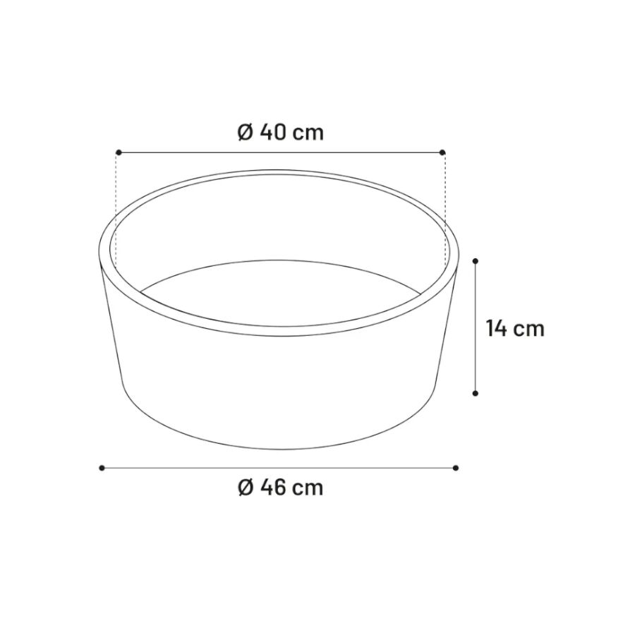 Flamingo Zinzi Redondo Gris cama cuna para perros thumbnail