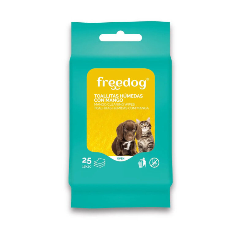 Freedog Toallitas Húmedas con Mango para perros y gatos, , large image number null
