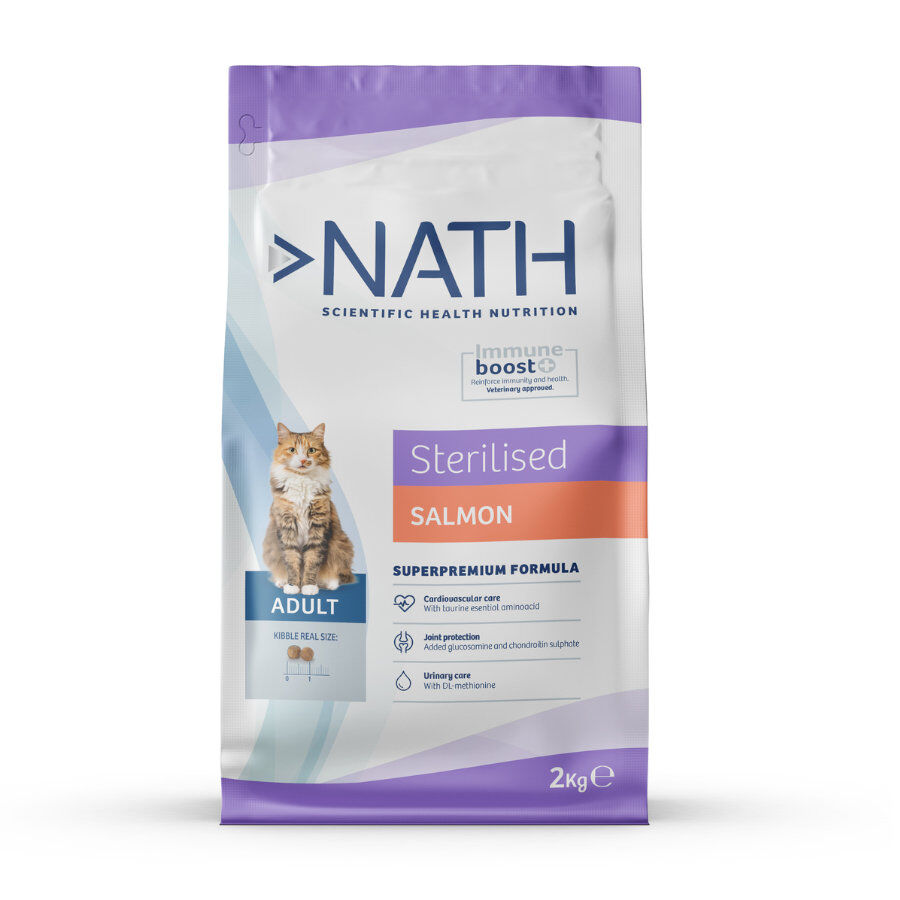 Nath Adult Sterilized Salmón y Arroz pienso para gatos