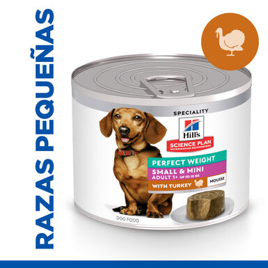 Hill's Science Plan Adult Small & Mini Perfect Weight Mousse de Pavo lata para perros