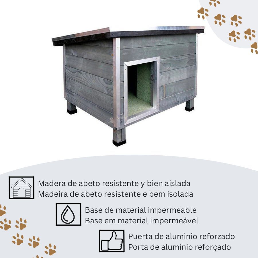 TK-Pet Nevada Caseta de Madera Gris para perros, , large Imagen numero 5
