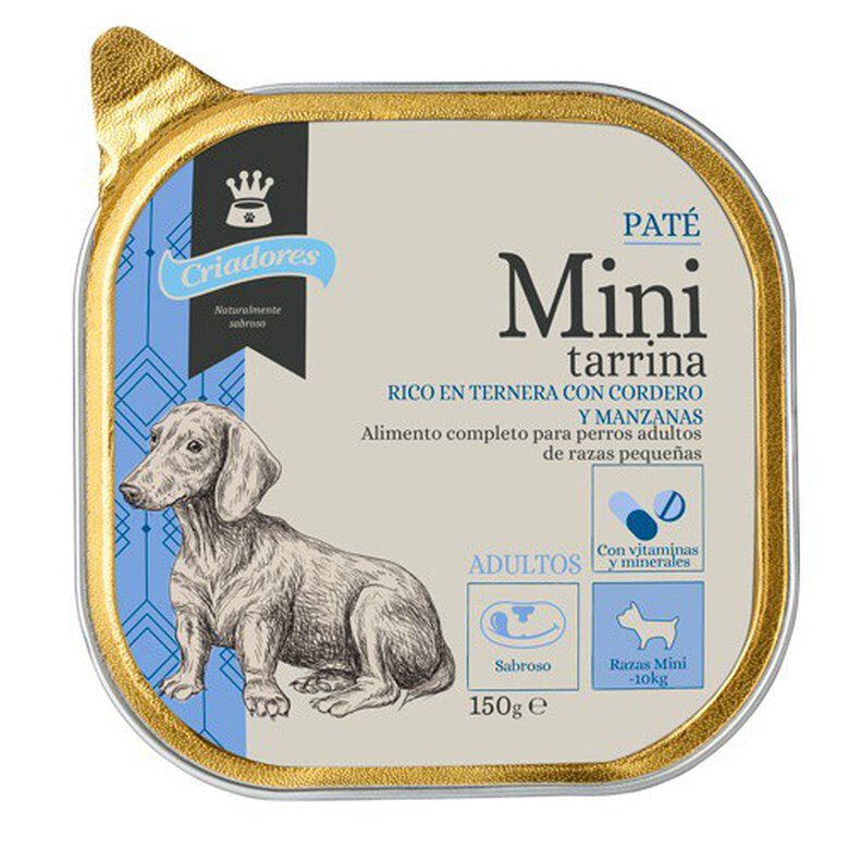 Criadores Adulto Mini Ternera y Cordero tarrina para perros, , large image number null