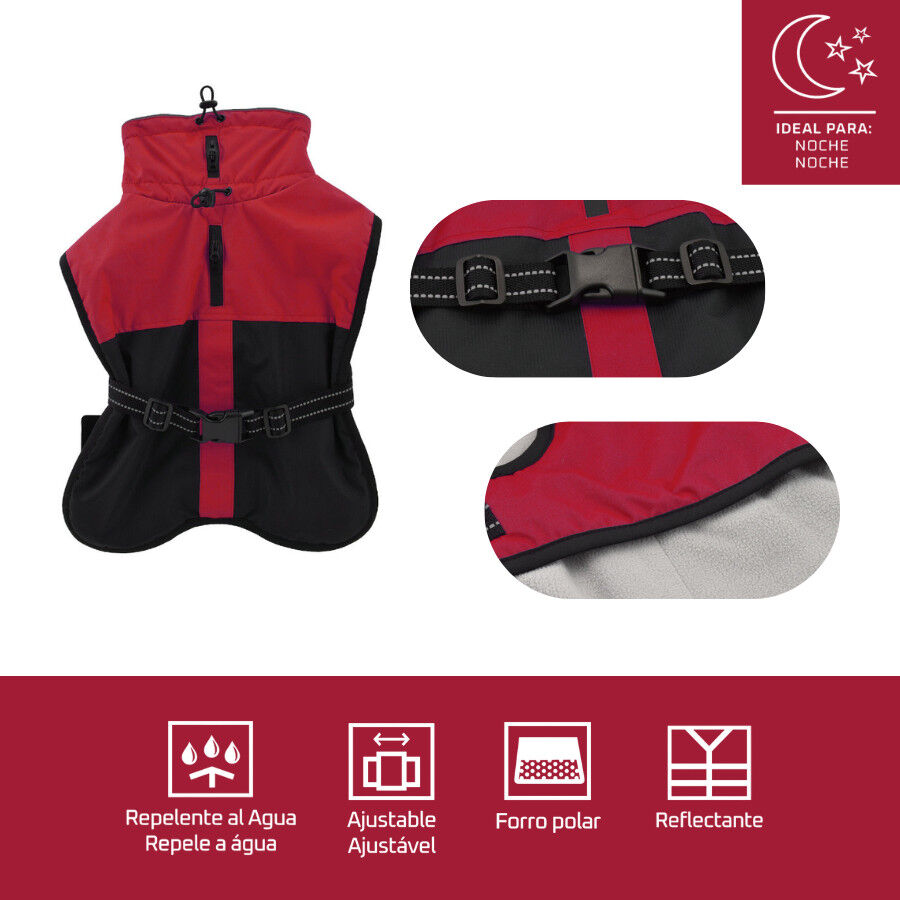 Outech Abrigo Impermeable Rojo para perros thumbnail