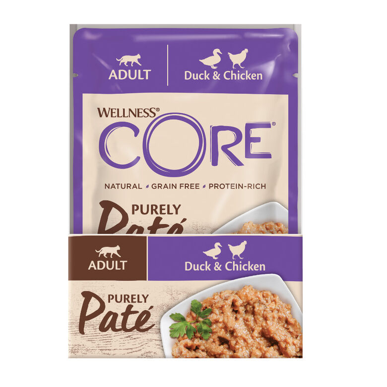 Wellness Core Adult Purely Pato y Pollo en Paté sobre para gatos thumbnail