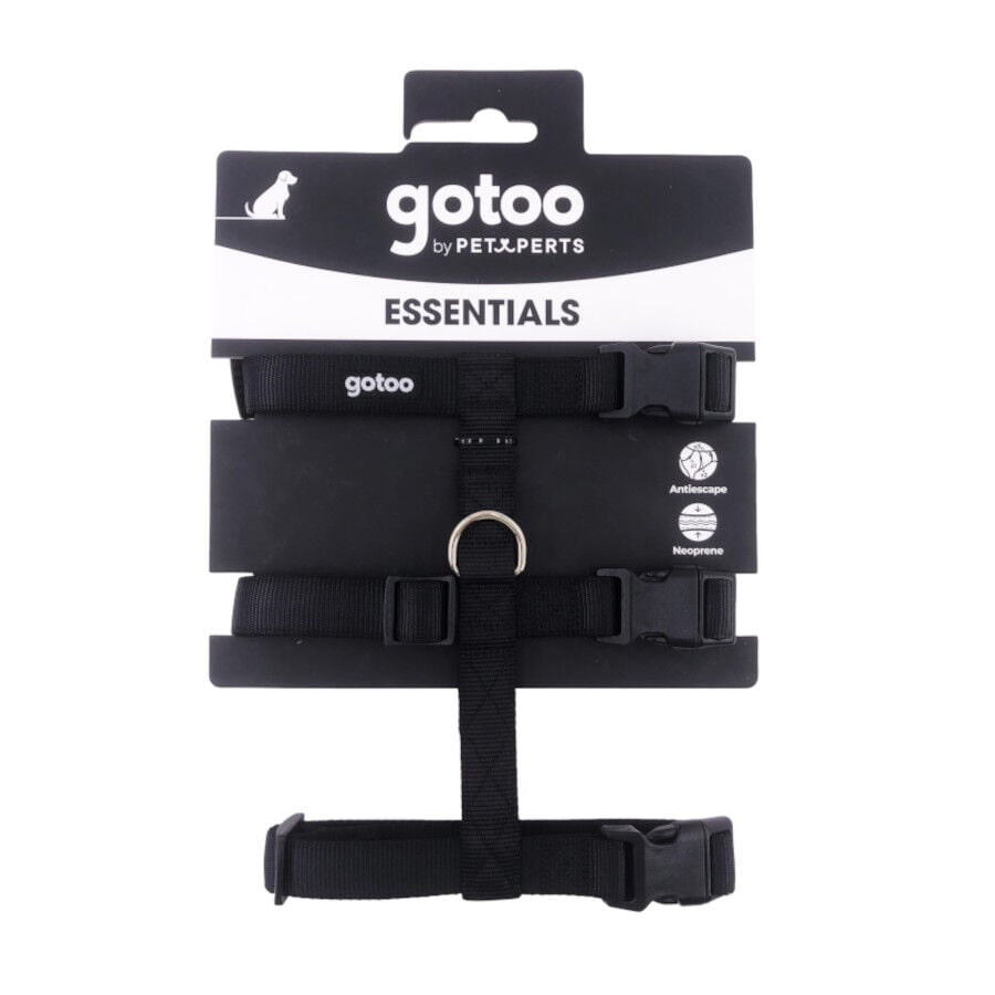 Gotoo Arn&eacute;s antiescape negro para perros, , large Imagen numero 4