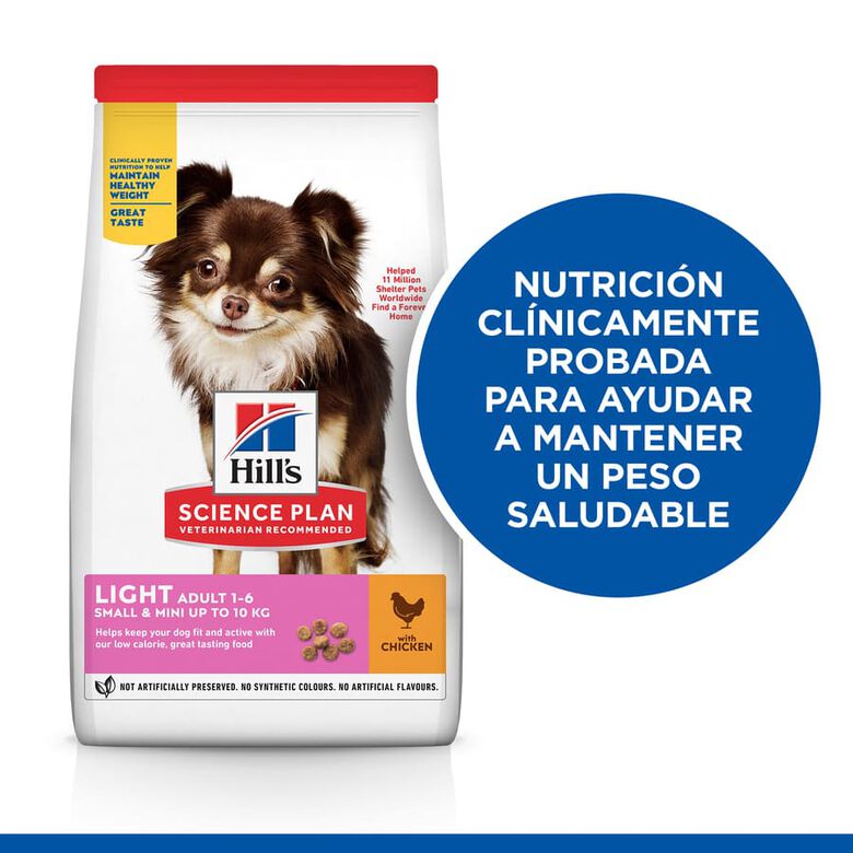 Hill&#039;s Science Plan Light Adult Small y Mini Pollo pienso para perros thumbnail
