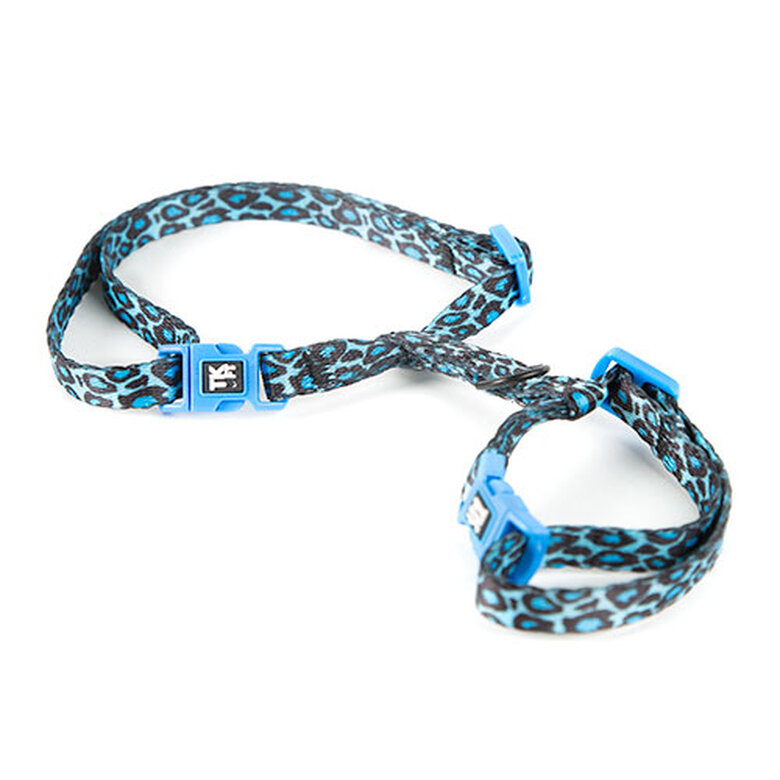 TK-Pet Safari arnés para gatos pantera color azul Imagen numero 1 TK-Pet Safari arnés para gatos pantera color azul Imagen numero 1