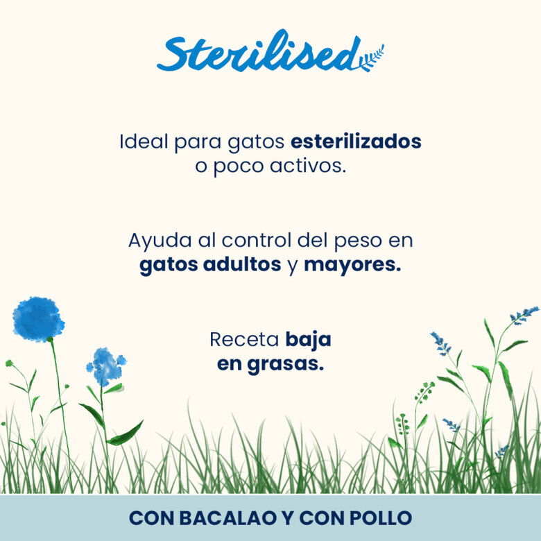 6 sobres x 70 g Almo Nature Sterilised Bacalao y Pollo sobre para gatos - Multipack,  Imagen numero 2 6 sobres x 70 g Almo Nature Sterilised Bacalao y Pollo sobre para gatos - Multipack, , large Imagen numero 2