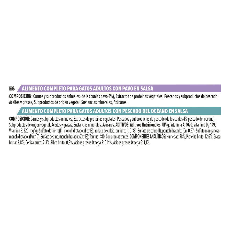 Pro Plan Adult Delicate Digestion Pavo y Pescado del Océano en Salsa sobre para gatos - Multipack thumbnail