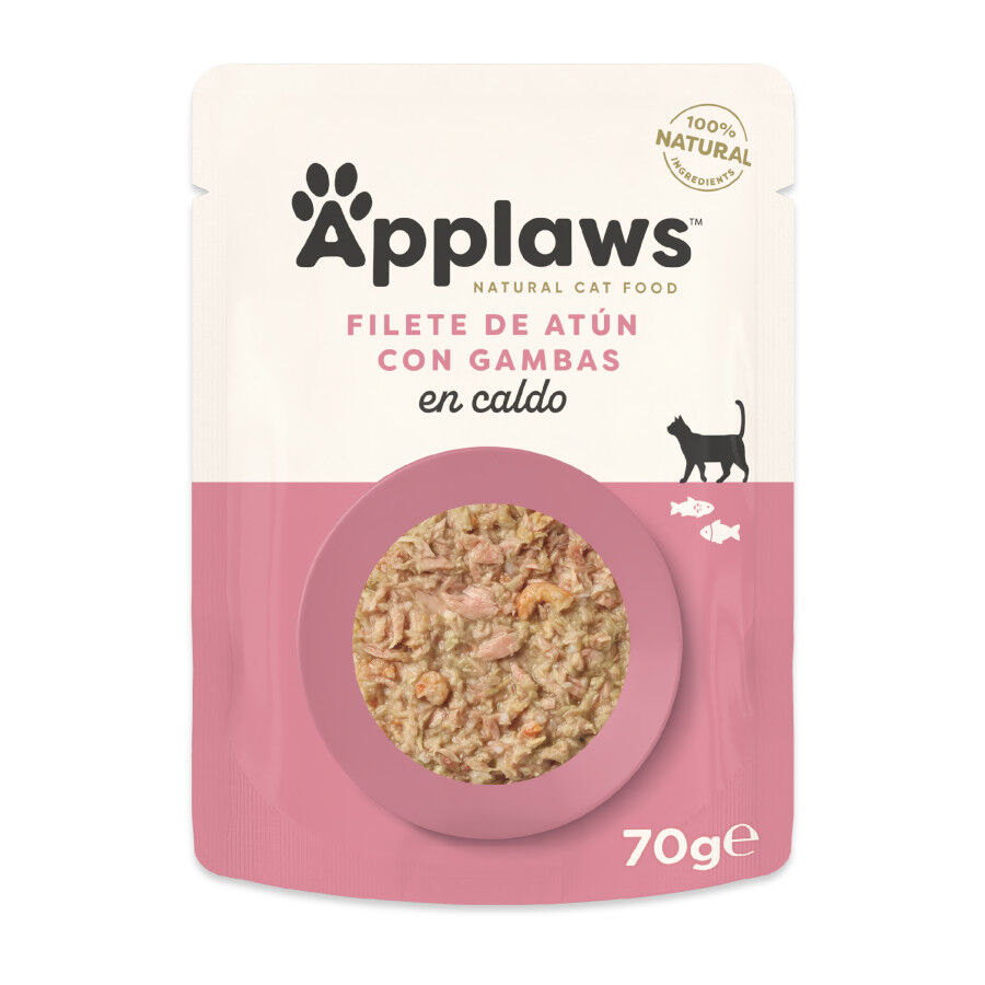 70 g Applaws At&uacute;n y Gambas sobre para gatos, , large Imagen numero 1