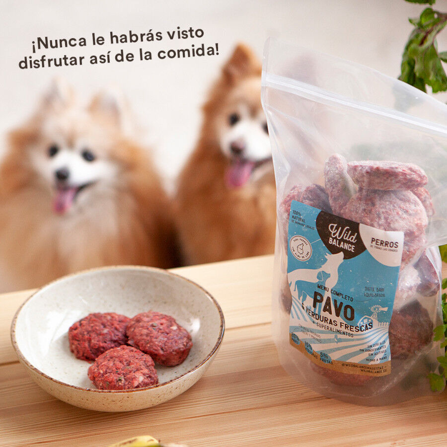2.5 kg Wild Balance Men&uacute; Barf pavo con verduras comida congelada para perros, , large Imagen numero 7