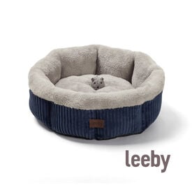 Leeby cuna redonda suave gris para gatos
