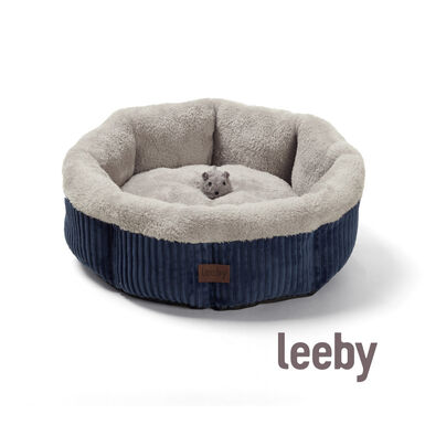 Leeby cuna redonda suave gris para gatos