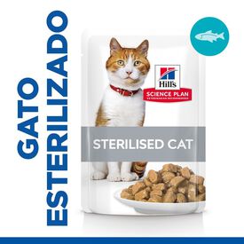 Hill's Science Plan Sterilised Young Adult Trucha Sobre en Salsa para gatos