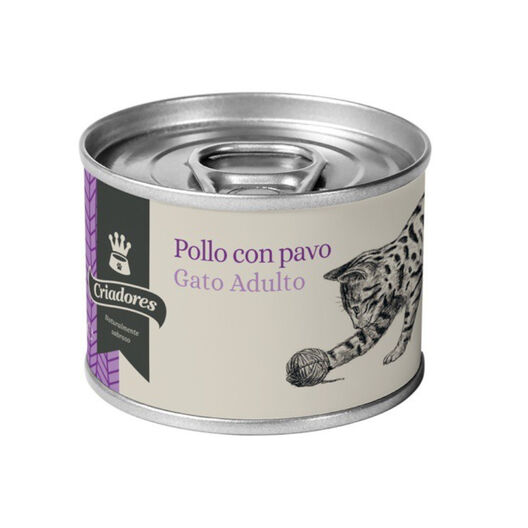 Criadores Adulto Pollo y Pavo lata para gatos , , large image number null