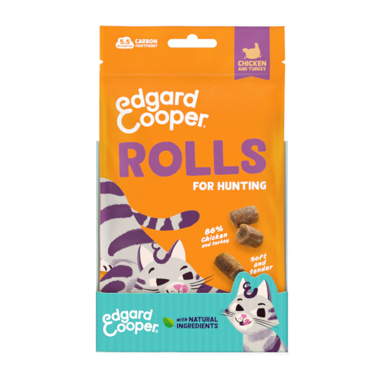 Edgard &amp; Cooper Rollitos Pollo y Pavo para gatos thumbnail