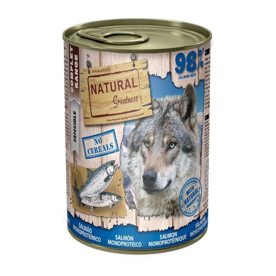 400 g Natural Greatness Monoproteico Salm&oacute;n lata para perros, , large Imagen numero 1
