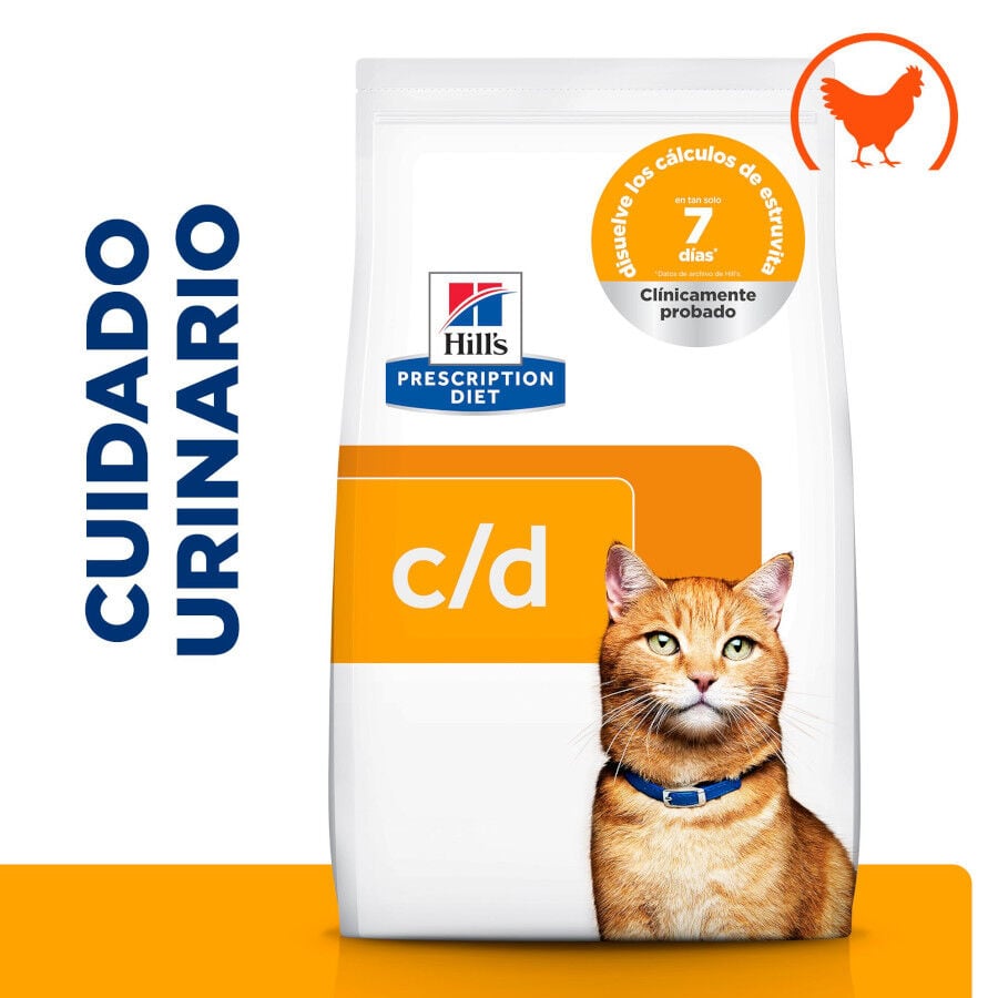 8 kg Hill's Prescription Diet Urinary Care c/d Pollo pienso para gatos, , large Imagen numero 2