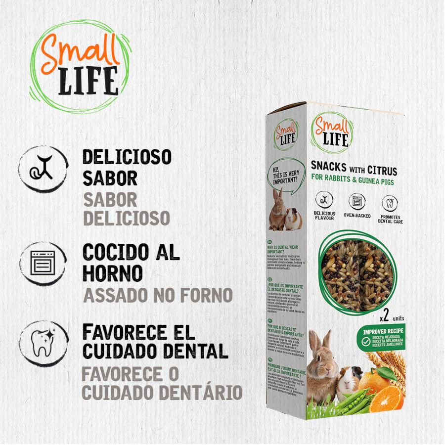 2 barritas Small Life Barritas Snack con C&iacute;tricos para conejos y cobayas, , large Imagen numero 3
