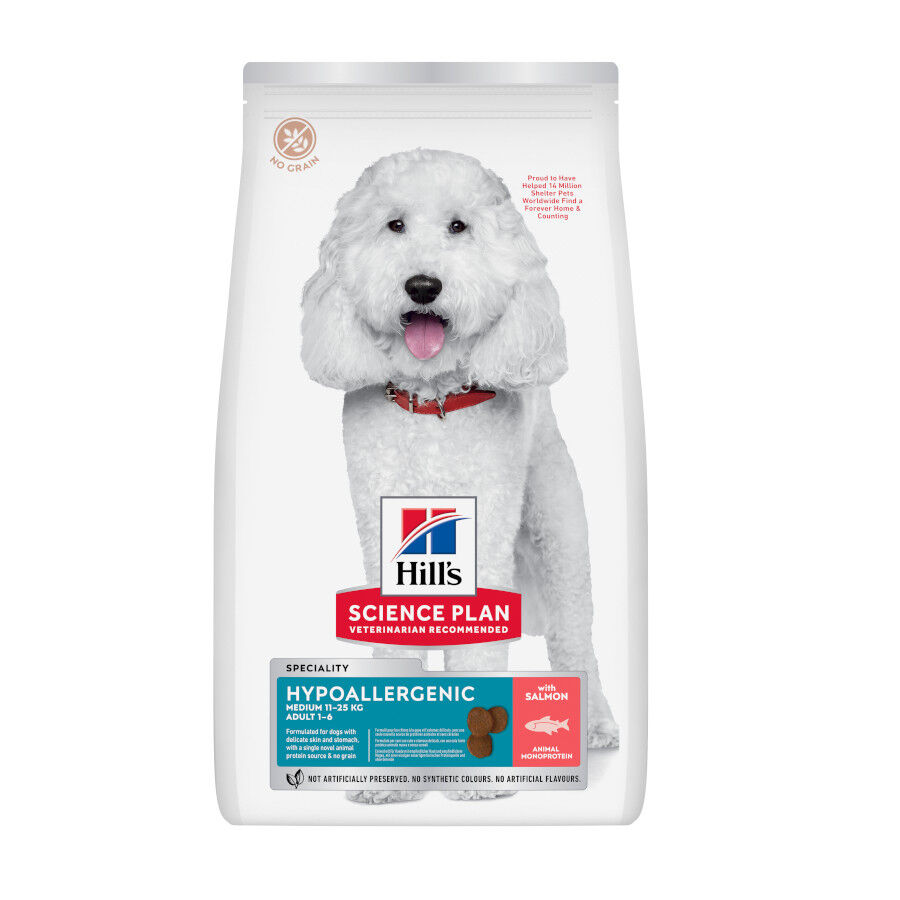 Hill&#039;s Science Plan Adult Medium Hypoallergenic Salmón pienso para perros thumbnail
