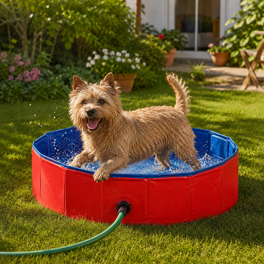 Summer Vibes Piscina Roja para perros, , large Imagen numero 1