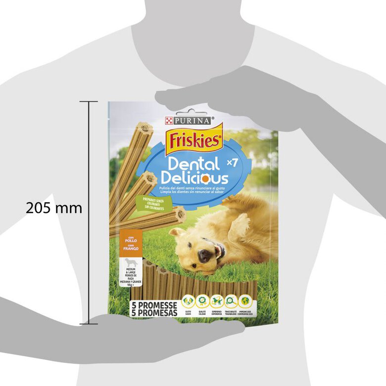 7 barritas Friskies Delicious Snack Dental de Pollo para perros,  Imagen numero 3 7 barritas Friskies Delicious Snack Dental de Pollo para perros, , large Imagen numero 3