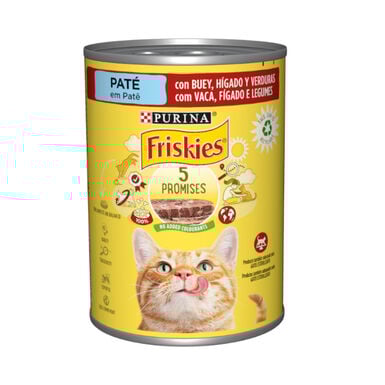 Friskies Adult Buey e hígado en Paté lata para gatos